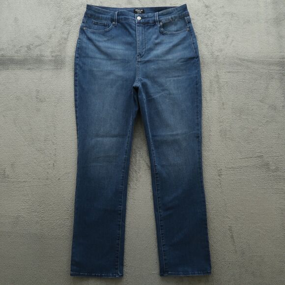 Not Your Daughters Jeans NYDJ Womens 14 High-Rise Curves 360 Straight 31" Inseam - Picture 1 of 16